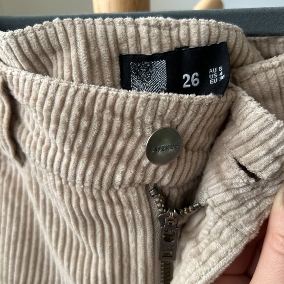 Afends Paradise Moss Organic Corduroy Carpenter Pants – Dark Ecru, Size 26 - Picture 10 of 14